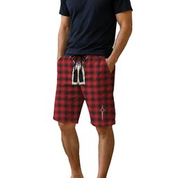 ScotsTee Shop Scottish MacIver Men's Highland Kilt Sporran Tartan Shorts