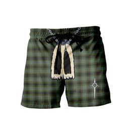 ScotsTee Shop Scottish MacIver Family Men's Highland Kilt Sporran Tartan Shorts