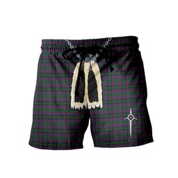 ScotsTee Shop Scottish MacLachlan Hunting Men's Highland Kilt Sporran Tartan Shorts