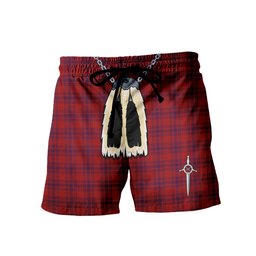 ScotsTee Shop Scottish Kyle Blue Men's Highland Kilt Sporran Tartan Shorts