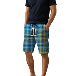 ScotsTee Shop Scottish Laing Modern Men's Highland Kilt Sporran Tartan Shorts