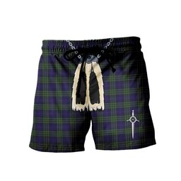 ScotsTee Shop Scottish Leung Men's Highland Kilt Sporran Tartan Shorts