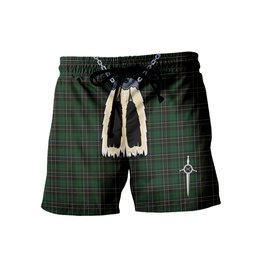 ScotsTee Shop Scottish MacAlpine Men's Highland Kilt Sporran Tartan Shorts