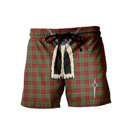 ScotsTee Shop Scottish Leask Men's Highland Kilt Sporran Tartan Shorts