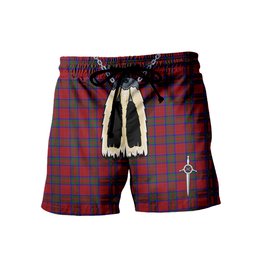 ScotsTee Shop Scottish MacGillivray Men's Highland Kilt Sporran Tartan Shorts