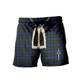 ScotsTee Shop Scottish Louise of Lorne Men's Highland Kilt Sporran Tartan Shorts