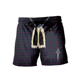 ScotsTee Shop Scottish MacCaughan or MacEachain Men's Highland Kilt Sporran Tartan Shorts