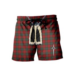 ScotsTee Shop Scottish MacLean Men's Highland Kilt Sporran Tartan Shorts