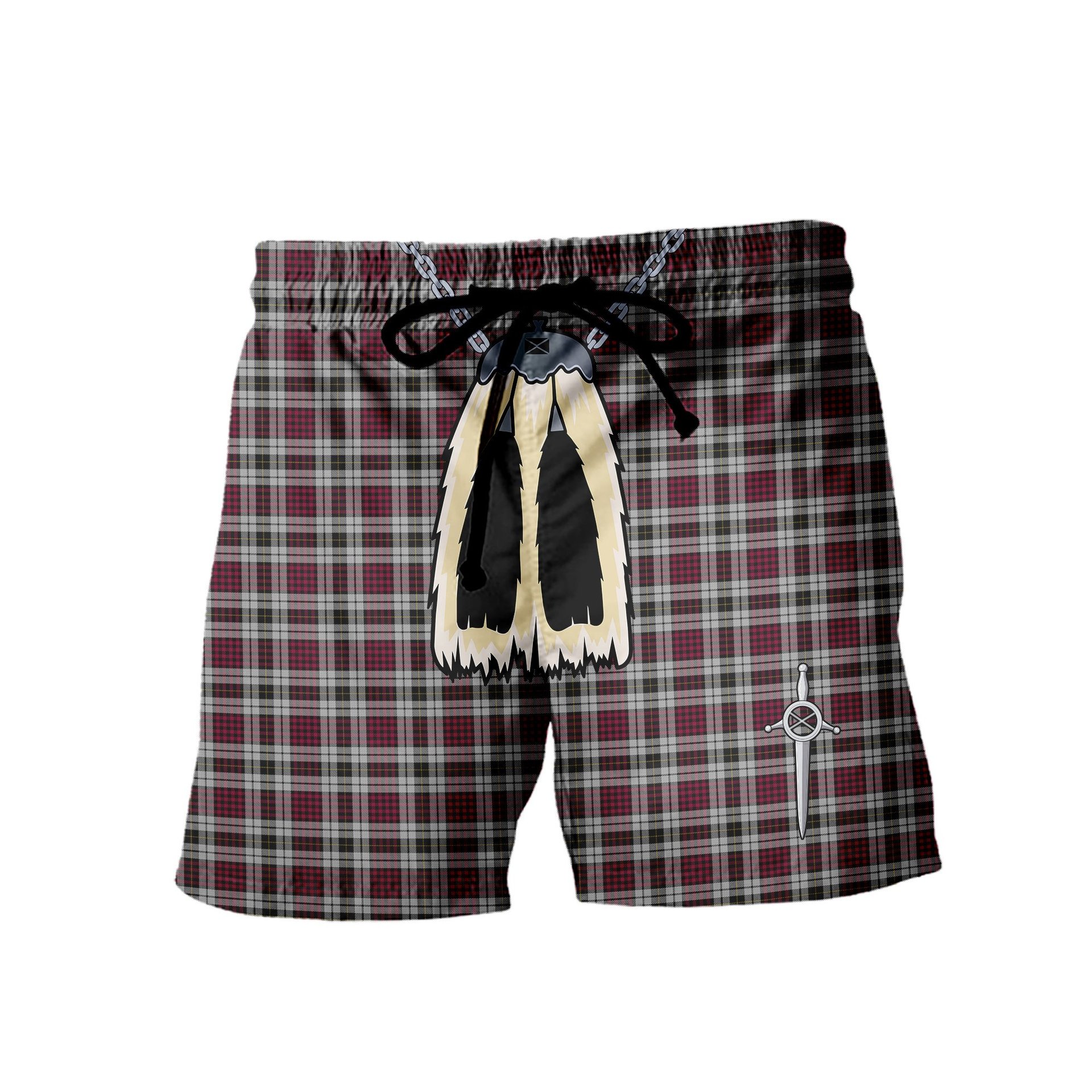 ScotsTee Shop Scottish Little Dress Men's Highland Kilt Sporran Tartan Shorts