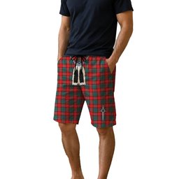 ScotsTee Shop Scottish MacPhail Modern Men's Highland Kilt Sporran Tartan Shorts