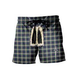 ScotsTee Shop Scottish MacLeod of California Men's Highland Kilt Sporran Tartan Shorts