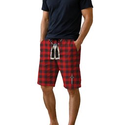 ScotsTee Shop Scottish MacLeod of Raasay SC Men's Highland Kilt Sporran Tartan Shorts