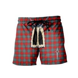 ScotsTee Shop Scottish MacLeay SC Men's Highland Kilt Sporran Tartan Shorts
