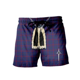 ScotsTee Shop Scottish Lynch Men's Highland Kilt Sporran Tartan Shorts