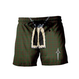 ScotsTee Shop Scottish Macnaughton Hunting Men's Highland Kilt Sporran Tartan Shorts