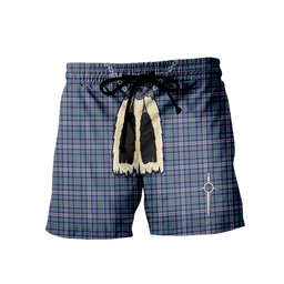 ScotsTee Shop Scottish MacHinery Dress Men's Highland Kilt Sporran Tartan Shorts