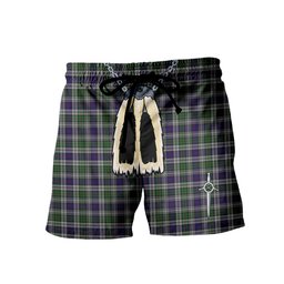 ScotsTee Shop Scottish MacKinlay Dress Men's Highland Kilt Sporran Tartan Shorts