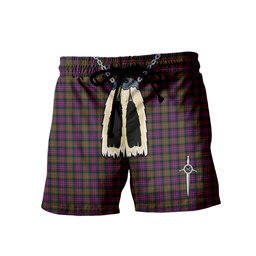 ScotsTee Shop Scottish MacDonald Modern Men's Highland Kilt Sporran Tartan Shorts