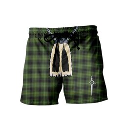 ScotsTee Shop Scottish MacIvor Hunting Men's Highland Kilt Sporran Tartan Shorts