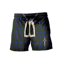 ScotsTee Shop Scottish Lee Men's Highland Kilt Sporran Tartan Shorts