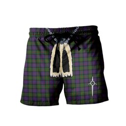 ScotsTee Shop Scottish MacBrayne Men's Highland Kilt Sporran Tartan Shorts