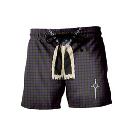 ScotsTee Shop Scottish MacDonell of Glengarry Men's Highland Kilt Sporran Tartan Shorts