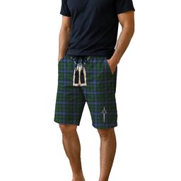 ScotsTee Shop Scottish MacIntyre Men's Highland Kilt Sporran Tartan Shorts