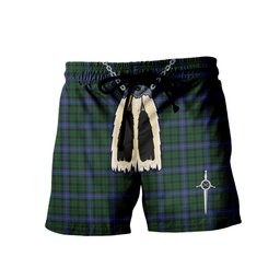 ScotsTee Shop Scottish MacIntyre Men's Highland Kilt Sporran Tartan Shorts