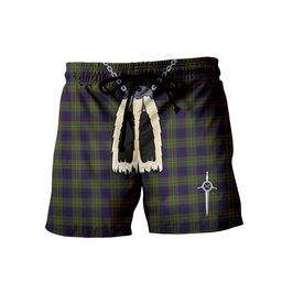 ScotsTee Shop Scottish MacLeish Men's Highland Kilt Sporran Tartan Shorts