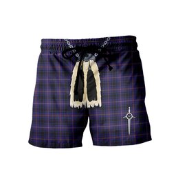 ScotsTee Shop Scottish MacIver of Strome Men's Highland Kilt Sporran Tartan Shorts