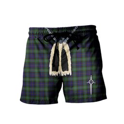 ScotsTee Shop Scottish MacCraig Men's Highland Kilt Sporran Tartan Shorts