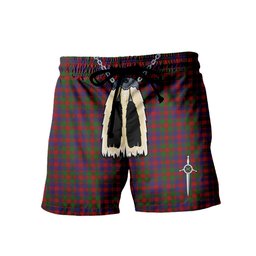 ScotsTee Shop Scottish MacGowan Men's Highland Kilt Sporran Tartan Shorts