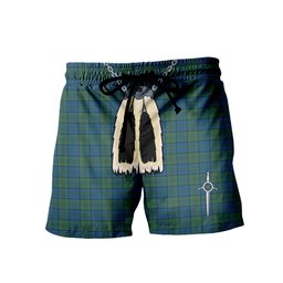 ScotsTee Shop Scottish Lockhart Men's Highland Kilt Sporran Tartan Shorts