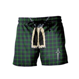 ScotsTee Shop Scottish MacIntyre Hunting Men's Highland Kilt Sporran Tartan Shorts