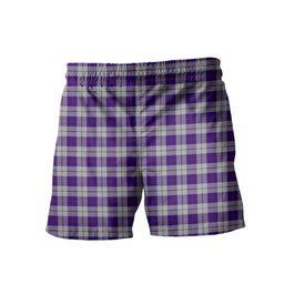 ScotsTee Shop Scottish MacRae Dress Purple 1 Clan Crest Men's Highland Kilt Sporran Tartan Shorts
