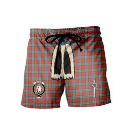 ScotsTee Shop Scottish Dunbar Ancient Clan Crest Men's Highland Kilt Sporran Tartan Shorts