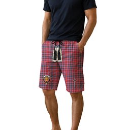 ScotsTee Shop Scottish Udny Clan Crest Men's Highland Kilt Sporran Tartan Shorts