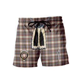 ScotsTee Shop Scottish McFarland Dress Ancient Clan Crest Men's Highland Kilt Sporran Tartan Shorts