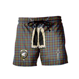 ScotsTee Shop Scottish Norvel Clan Crest Men's Highland Kilt Sporran Tartan Shorts