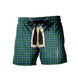 ScotsTee Shop Scottish Urquhart Ancient Men's Highland Kilt Sporran Tartan Shorts