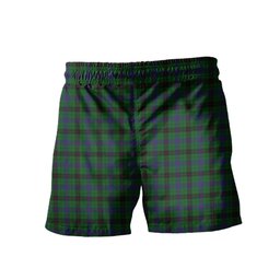 ScotsTee Shop Scottish Davidson Clan Crest Men's Highland Kilt Sporran Tartan Shorts