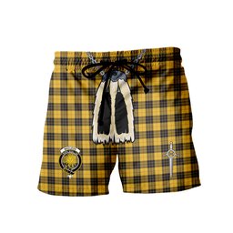 ScotsTee Shop Scottish MacLeod of Lewis Ancient SC Clan Crest Men's Highland Kilt Sporran Tartan Shorts