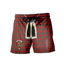 ScotsTee Shop Scottish Gregor Modern Clan Clan Crest Men's Highland Kilt Sporran Tartan Shorts
