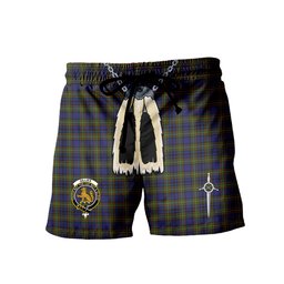 ScotsTee Shop Scottish Gillies 1 Clan Crest Men's Highland Kilt Sporran Tartan Shorts