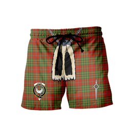 ScotsTee Shop Scottish Leask Ancient Clan Crest Men's Highland Kilt Sporran Tartan Shorts