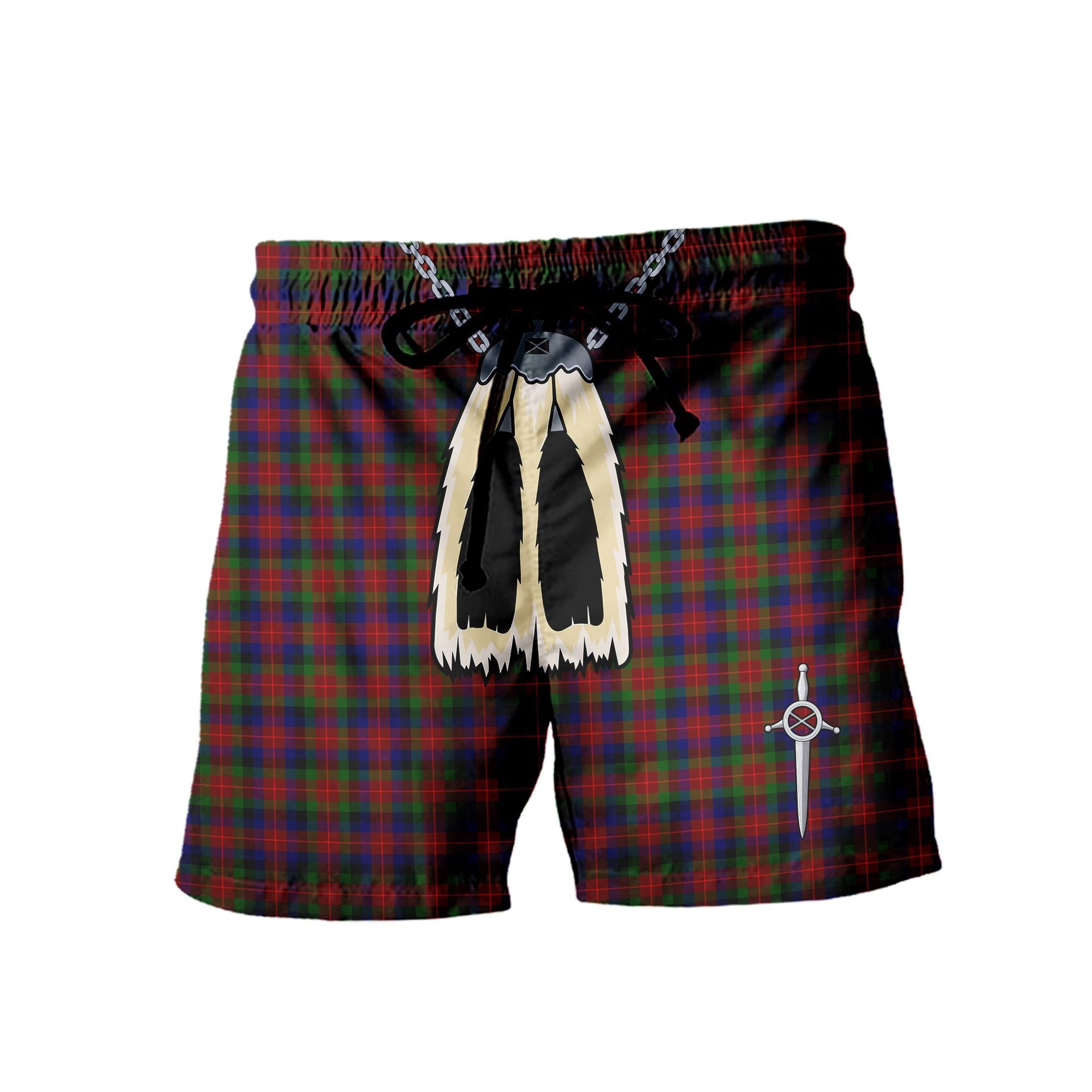 ScotsTee Shop Scottish Tennant SC Men's Highland Kilt Sporran Tartan Shorts