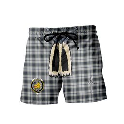 ScotsTee Shop Scottish MacTavish of Dunardry Dress Clan Crest Men's Highland Kilt Sporran Tartan Shorts