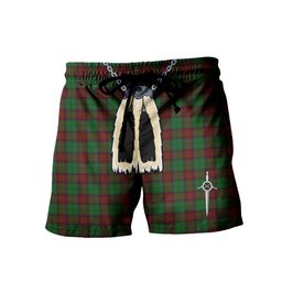 ScotsTee Shop Scottish McInery Men's Highland Kilt Sporran Tartan Shorts