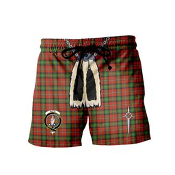 ScotsTee Shop Scottish Boyd Ancient Clan Crest Men's Highland Kilt Sporran Tartan Shorts