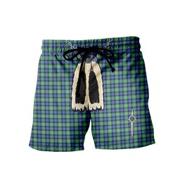 ScotsTee Shop Scottish Sutherland Ancient Men's Highland Kilt Sporran Tartan Shorts